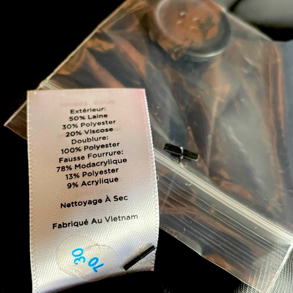 🖤talbot’s classic black winter coat with faux fur collar / size 4 petite / nwt - Picture 8 of 13